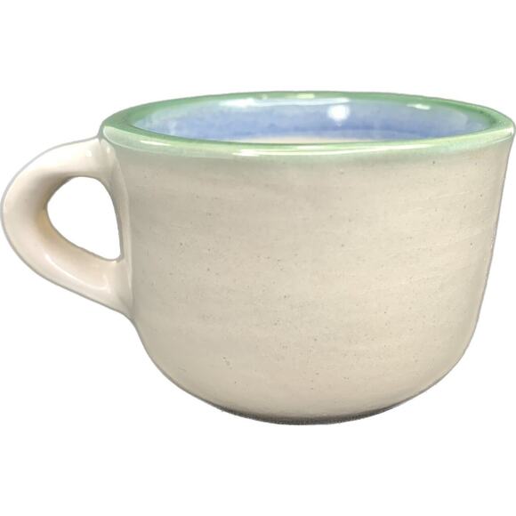 M A Hadley Pottery Bouquet 2 oz Cup Blue‎ and Green RARE - Picture 3 of 8